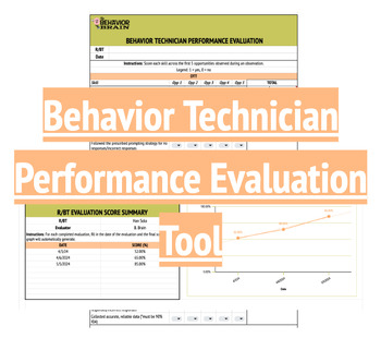 Preview of Behavior Technician Performance Evaluation Tool