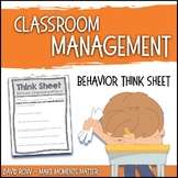 Behavior Think Sheet for Elementary Specials Classes