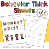 Behavior Think Sheets