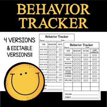 Preview of Behavior Tracker