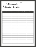 Behavior Trackers for Classroom Management and Documentati