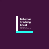 Behavior Tracking Sheet