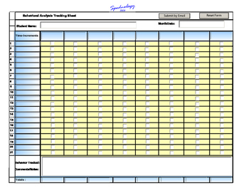 daily behavior tracking excel template