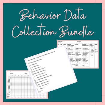 Preview of Behavior Tracking and Observation Data Collection Bundle