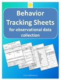 Behavior Tracking data collection sheets