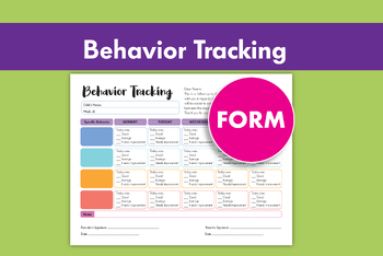 Preview of Behavior Tracking for Kids, Track your students, follow-up to the behavior issue
