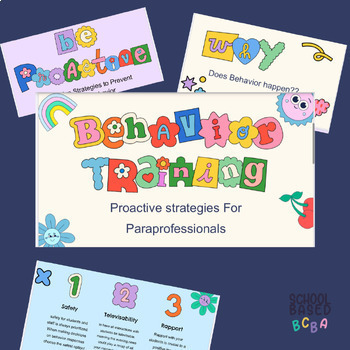 Preview of Behavior Training: Proactive Strategies for Paraprofessionals