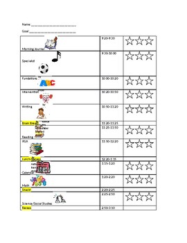 Preview of Behavior Visual Schedule