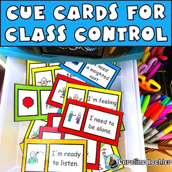 Preview of Behavior Visuals Lanyard Visual Cue Cards Autism Classroom Resources SPED