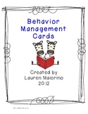 Behavior and Classroom Management Cards