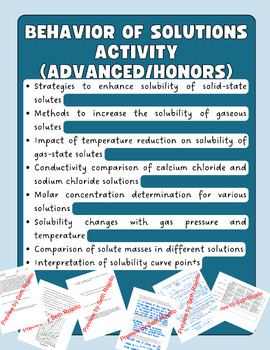 Preview of Behavior of Solutions Activity (Advanced/Honors)