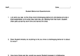 Behavior questionnaire (assessment tool)