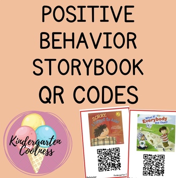 Preview of Behavior themed storybook QR code flashcards