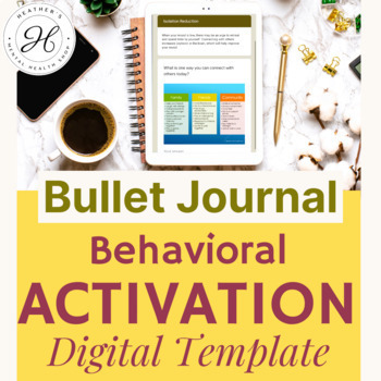 Preview of Behavioral Activation Therapist Aid : Digital Journal Template & Mood Tracker
