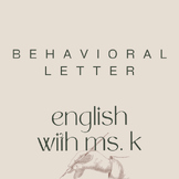 Behavioral Letter