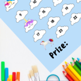 Behavioral Management Reward Chart Unicorn Crowns and Clouds