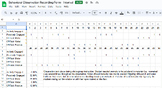 Behavioral Observation Recording Form (Interval Recording)