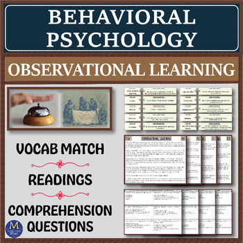 Preview of Behavioral Psychology Series: Observational Learning