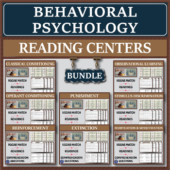 Preview of Behavioral Psychology Series: Reading Centers Bundle