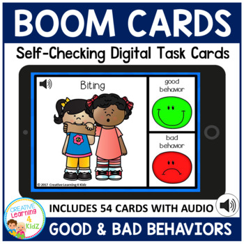 Preview of Good & Bad Behavior Boom Cards for Distance Learning
