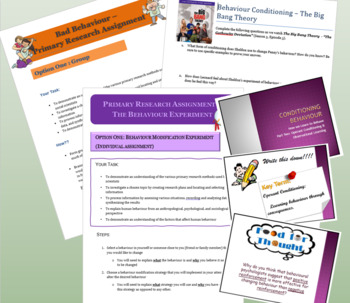 Preview of Behaviour Experiments - 4 Primary Research Assignments