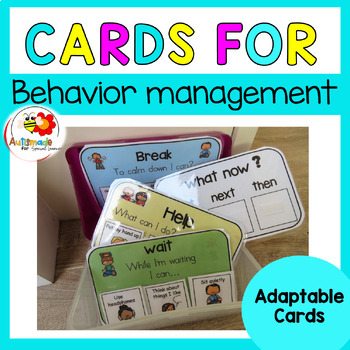 Preview of Editable Behaviour Support Cards - Autism/Special Ed