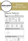 Behaviour Reflection Sheet- Emotional Regulation