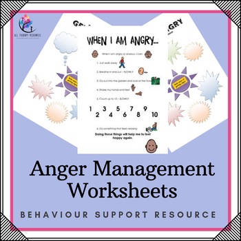 Behaviour Support: Anger Managment Worksheets by All Therapy Resources