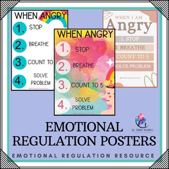 Preview of Emotional Regulation and Relaxation Poster - 3 Different Types