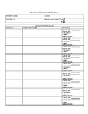 Behaviour Tracking Template