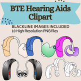 Behind the Ear Hearing Aid Clipart for Deaf/Hard of Hearin