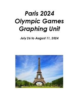 Preview of Paris 2024 Summer Olympic/Paralympic  Games Graphing/Writing Prompts Unit