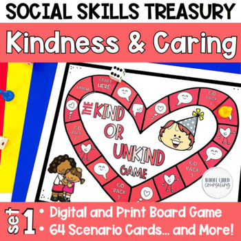 Preview of Being Kind and Caring Social Skills SEL Kindness Activities and Game Set 1