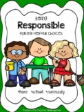 Being Responsible {Pocket Chart Discuss/Sort -Cut & Glue S