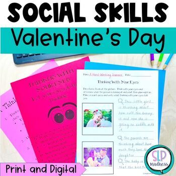 Preview of Valentine's Day Social Skills  Autism l  Valentine's Day Speech Therapy SEL