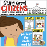 Being a Good Citizen Back to School Rules & Laws Kindergar