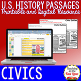 Being a Good Citizen - Civics - US History Reading Compreh