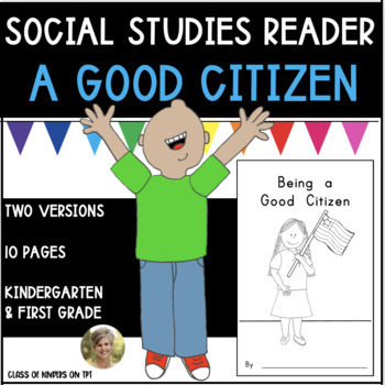 Preview of Being a Good Citizen Reader for Social Studies Kindergarten & First Grade