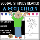 Being a Good Citizen Reader for Social Studies Kindergarte