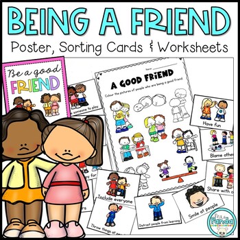 Preview of Being a Good Friend Activities | Healthy Friendship Lessons | Behavior Sort