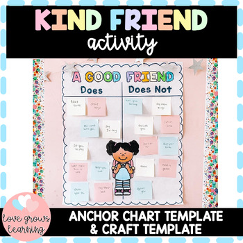 Preview of Being a Good Friend | Kindness Activity | First Second Grade
