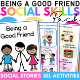 Being a Good Friend Social Skills Story Pack with Friendsh