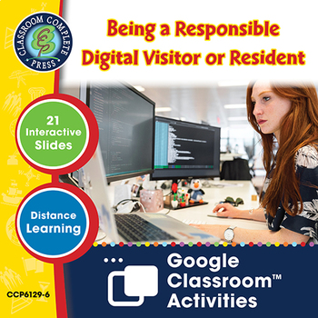 Preview of Being a Responsible Digital Visitor or Resident - Google Slides (SPED) Gr. 6-12+