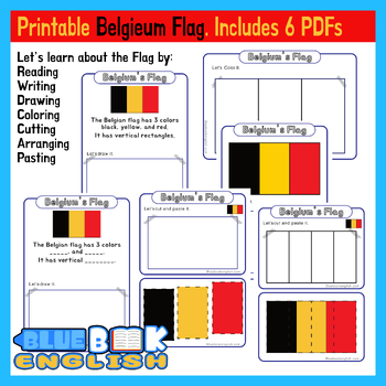 Preview of Belgium Flag Activity | Belgian Flag Craft Differentiated (6 Pages)