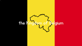Preview of Belgium Geography Lesson for Learners with Play-Doh Activity K 1st 2nd