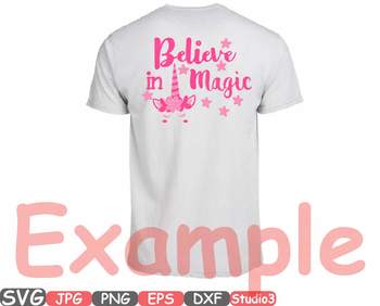 Download Believe In Magic Flower Unicorn Clipart Svg Cameo Studio3 T Shirt Design 55sv