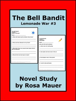 Preview of Bell Bandit Lemonade War #3 Chapter Questions and Proofreading Sentences