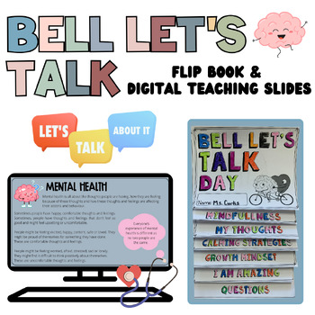 Preview of Bell Let's Talk: Introduction to Mental Health Awareness - Digital & Printable