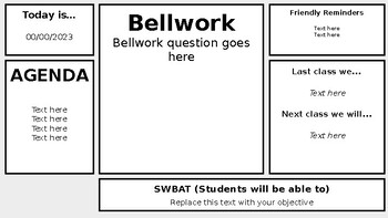Preview of Bell Now “Do Now."(editable and fillable resource)
