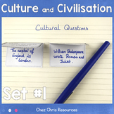 Bell Ringer Activity - Warm Up Activity : Cultural Questio